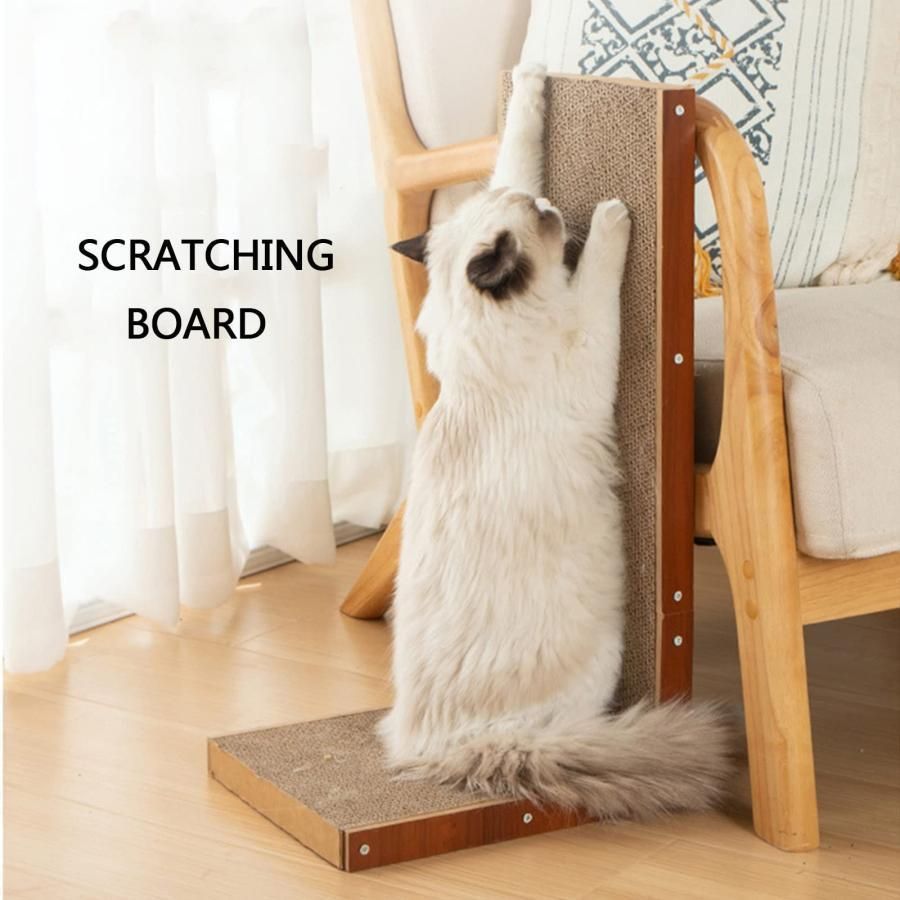 猫 つめとぎ 段ボール 猫用爪とぎ 爪研ぎ 猫スクラッチャー L字 置き型 高い56cm ガリガリウォール スクラッチャー 高密度 頑丈耐久 ストレス解消 家具破壊防止ST094 STEELWINDOWSANDDOORS_COM