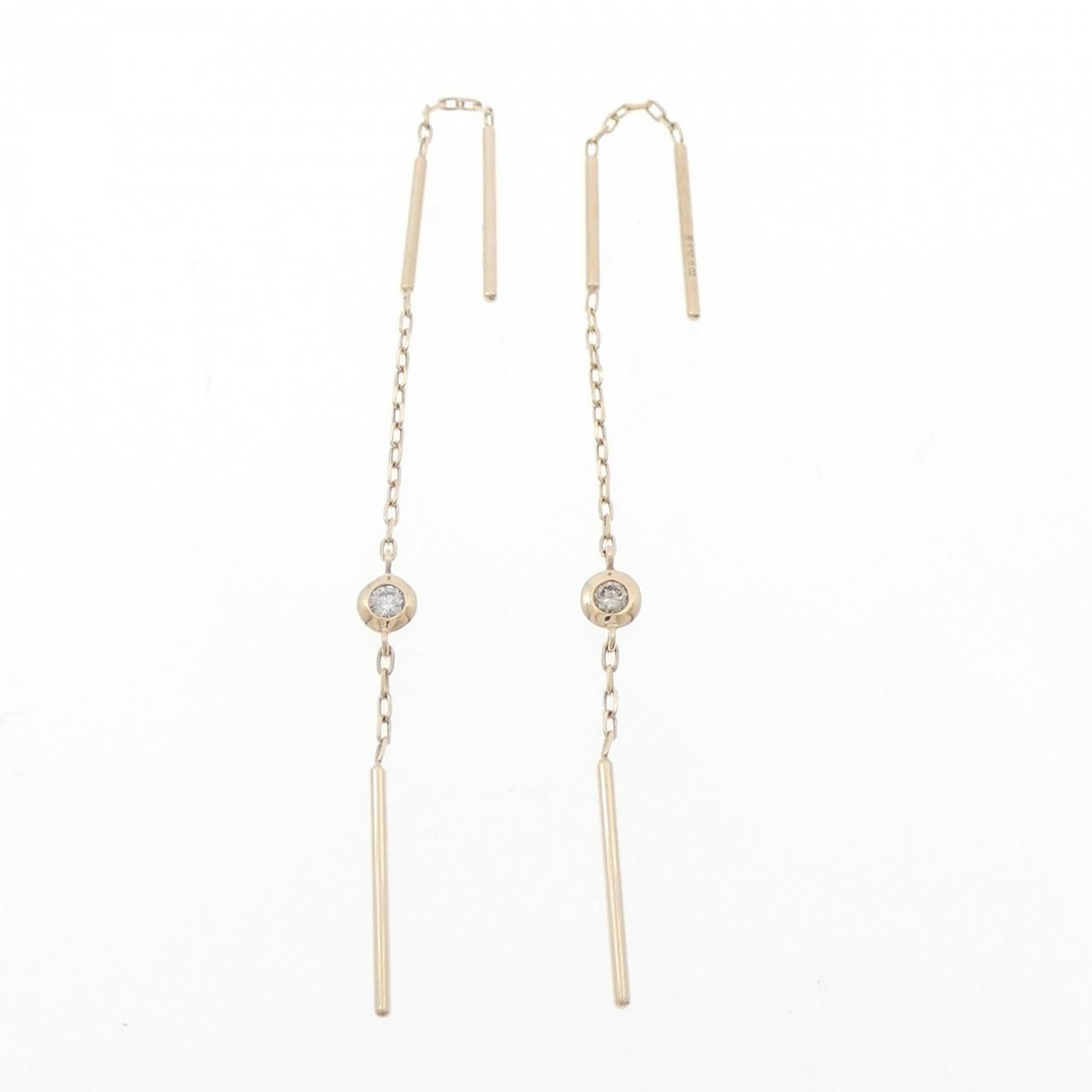 ヒロタカ トグルチェーン ピアス 0.04CT - メルカリ 