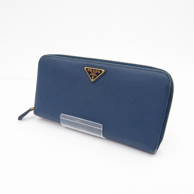 瀬戸大橋店 PRADA | プラダ 長財布 1ML506 サフィアーノトライアングル ネイビー 125