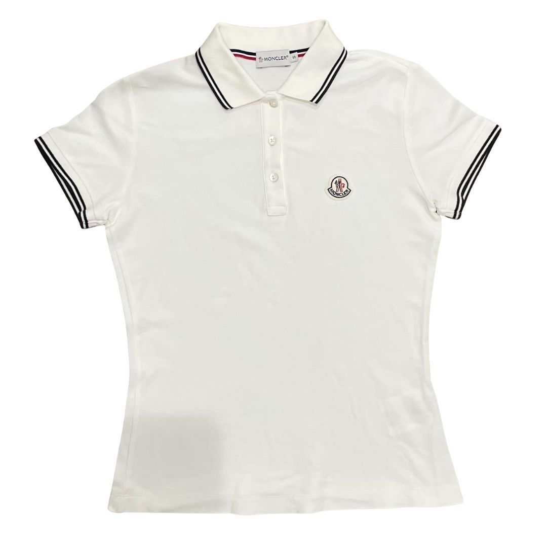 美品！MONCLER モンクレールのレディース ポロシャツ ホワイト S
