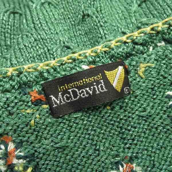 McDavid マクダビッド　ハンドメイド　フラワー刺繍　ニットカーディガン. McDavid マクダビッド ハンドメイド フラワー刺繍 ニット
