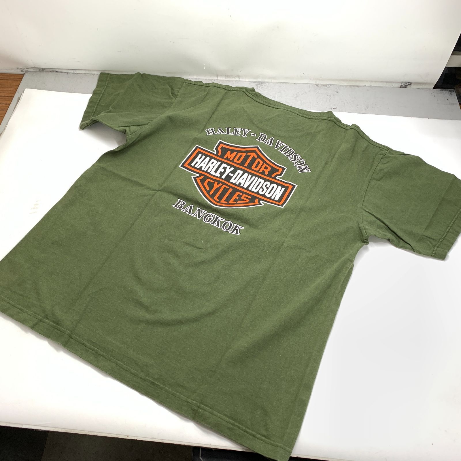 f001 H 美品 BANGKOK ハーレー カーキ 100周年 アニバサリー記念