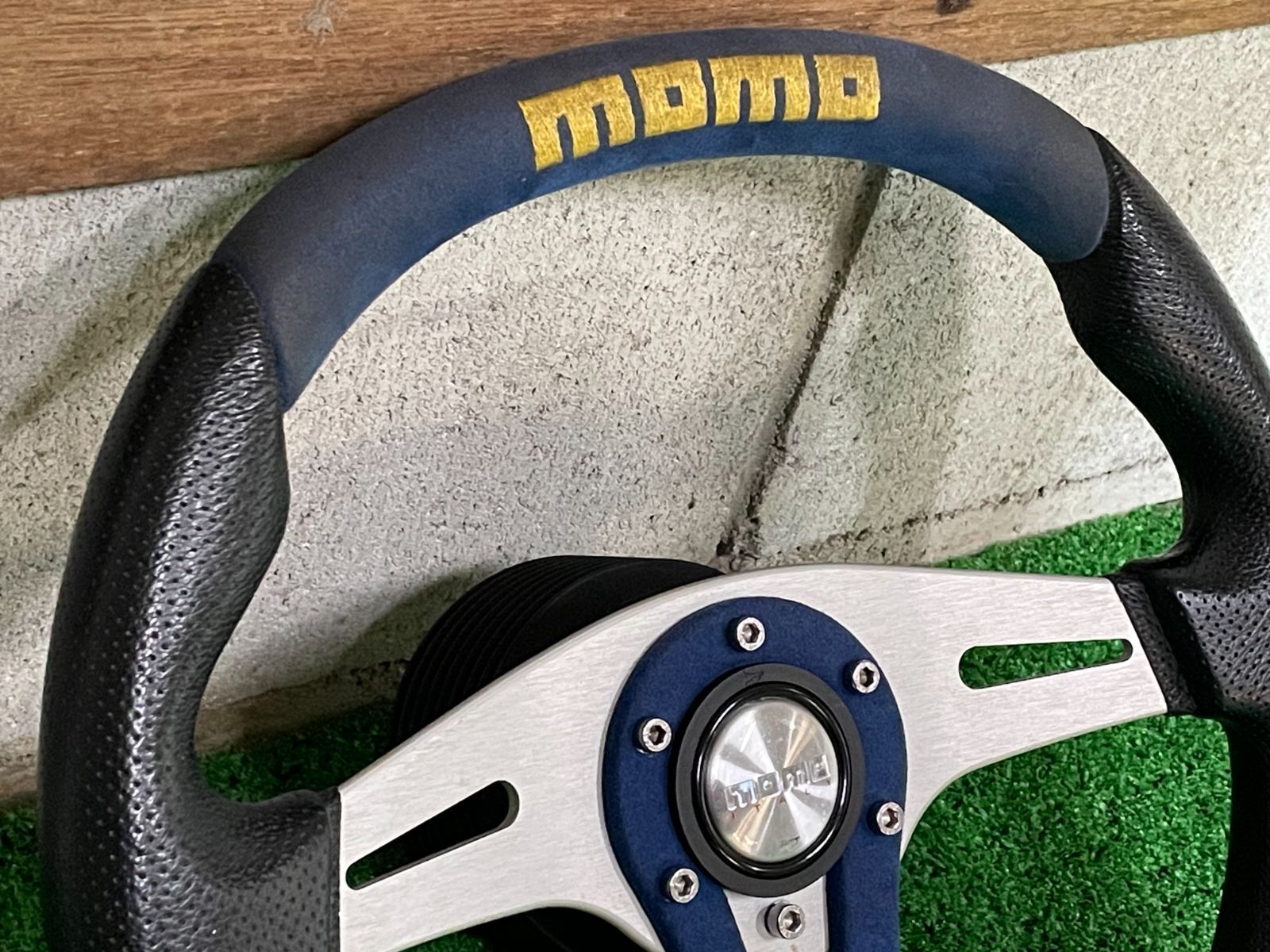 モモ トレック ステアリング 35パイ ブルー モモ MOMO ステアリング 
