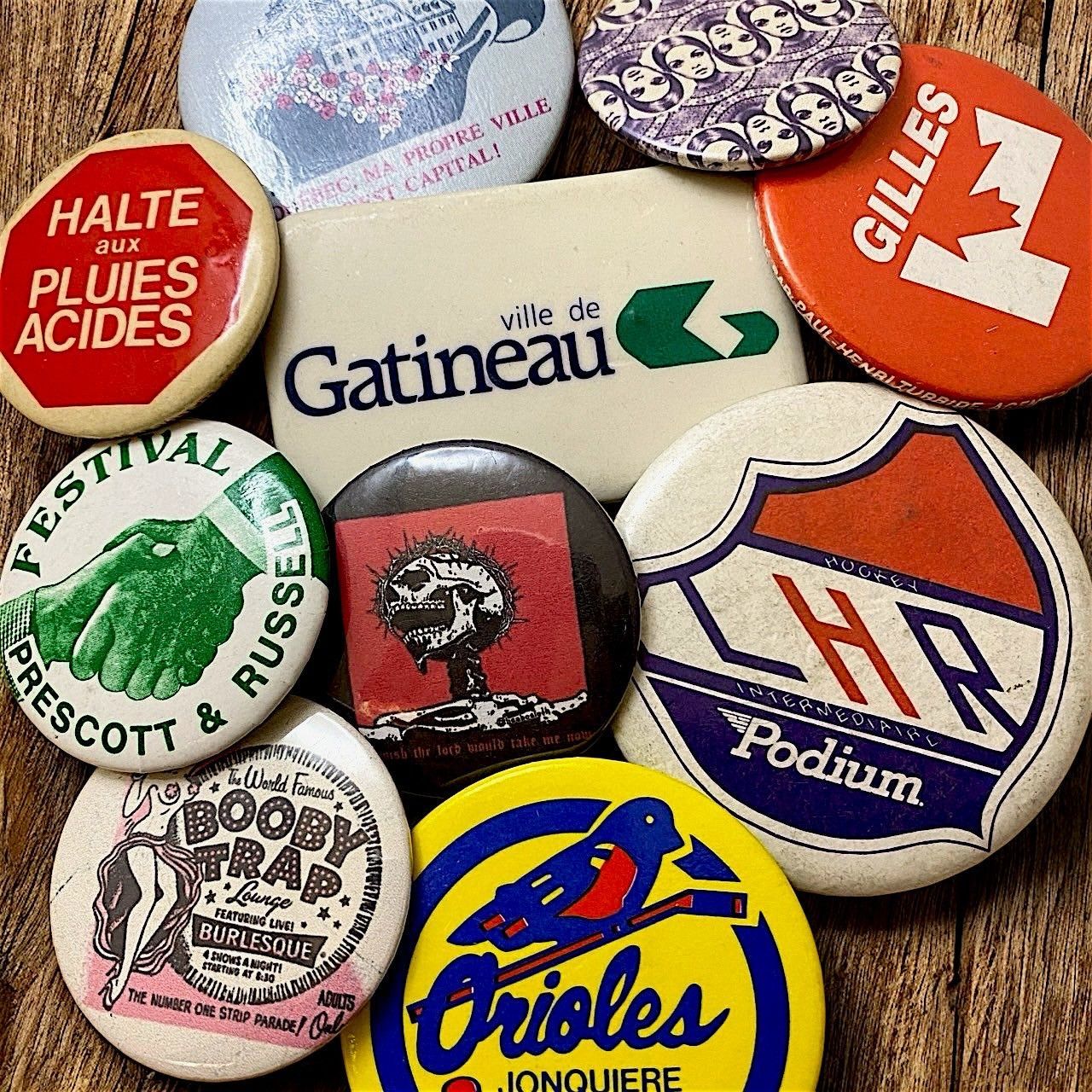70s 80s vintage 古着 缶バッチ 缶バッジ 7個 セット カラフル 缶バッジ ビンテージ アンティーク B 50s ~ 60s 70s 80s 90s 00s