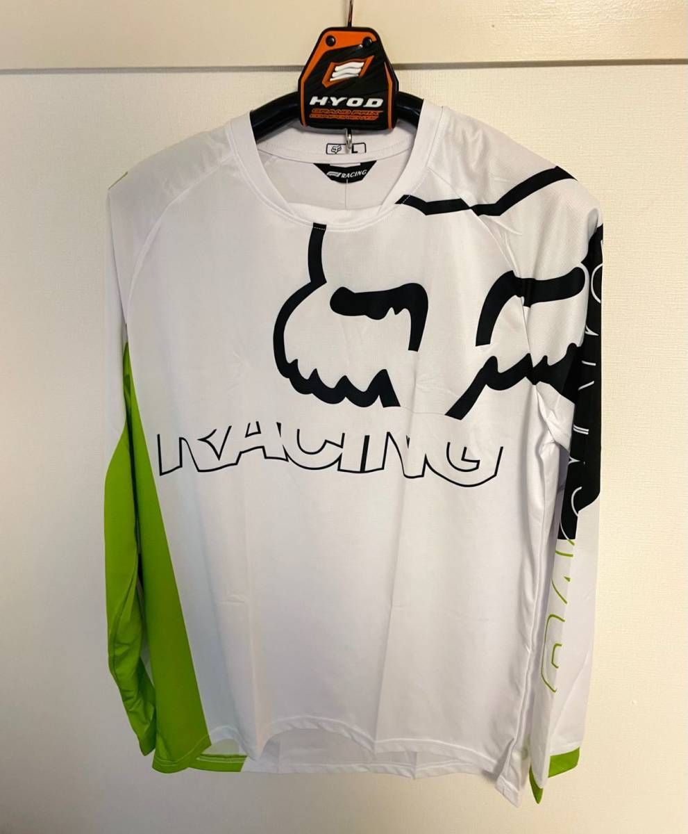 アウトレット新品 L MotoGP FOX RACING MX Tシャツ オートバイ 長袖 シャツ アウトドア スポーツ オフロード レーシングカート