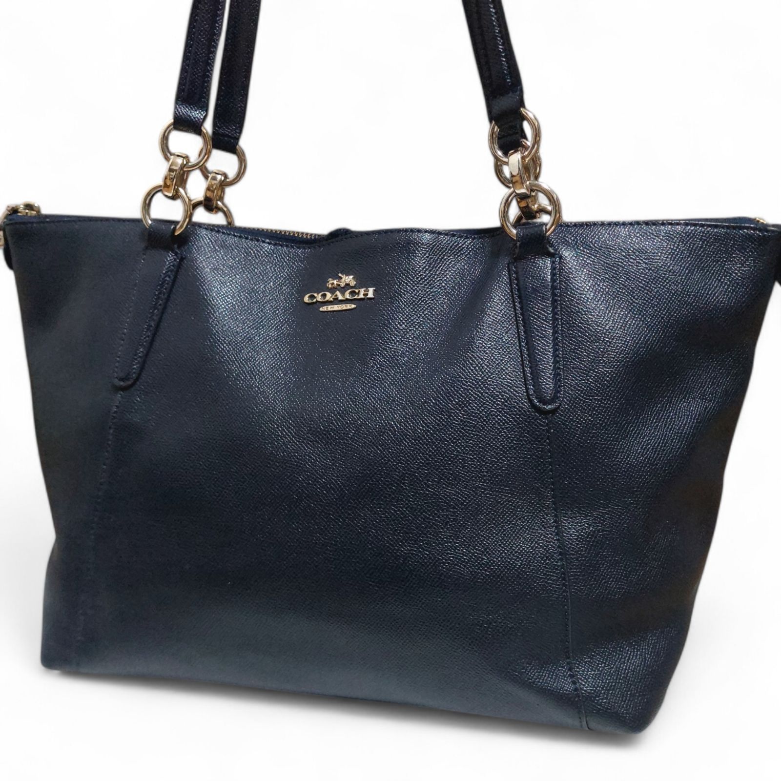 訳あり特価 COACH コーチ トートバッグ レザー 黒ショルダーバッグ A4 