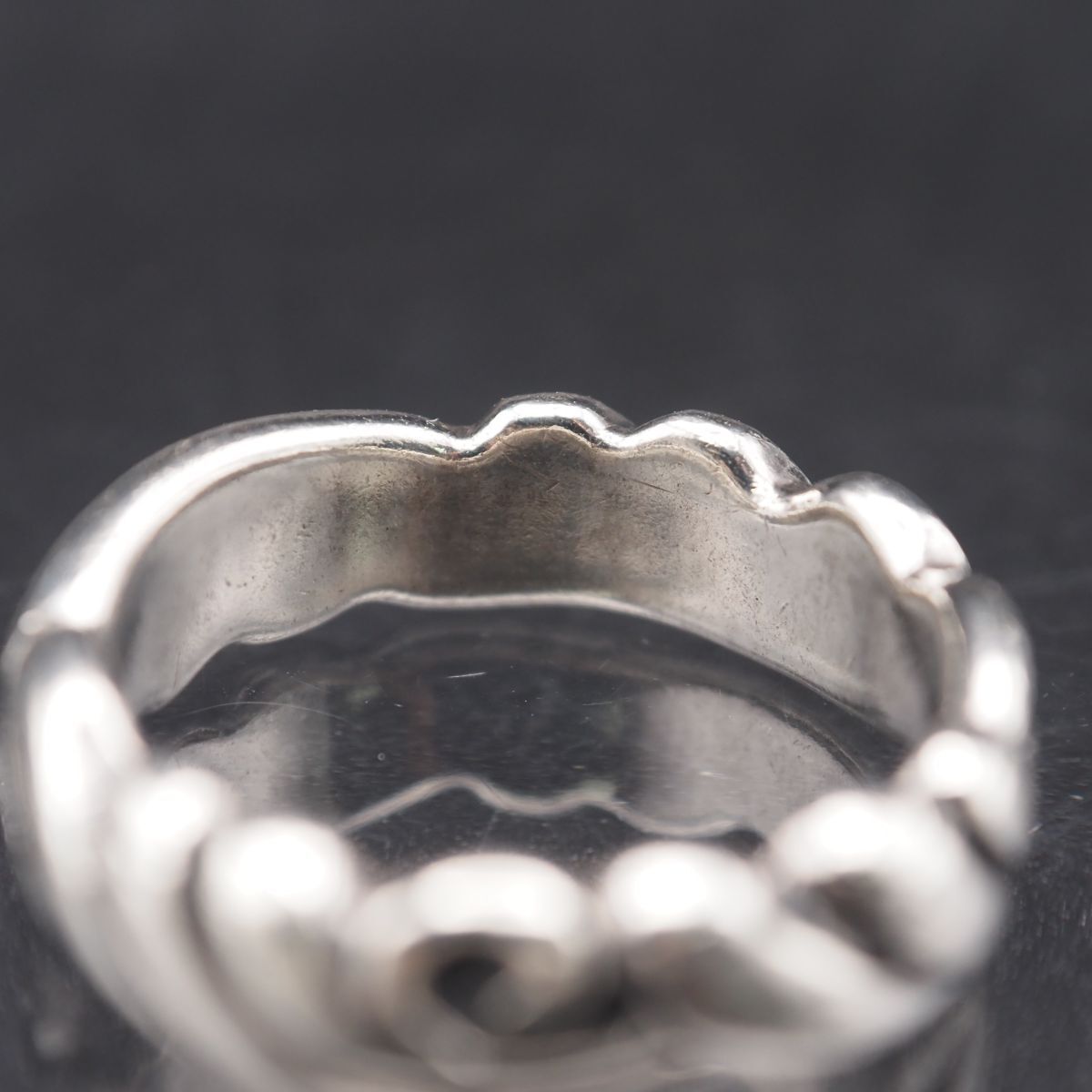 G968 ヴィンテージ 925刻印 リング デザイン シルバー 指輪 17号