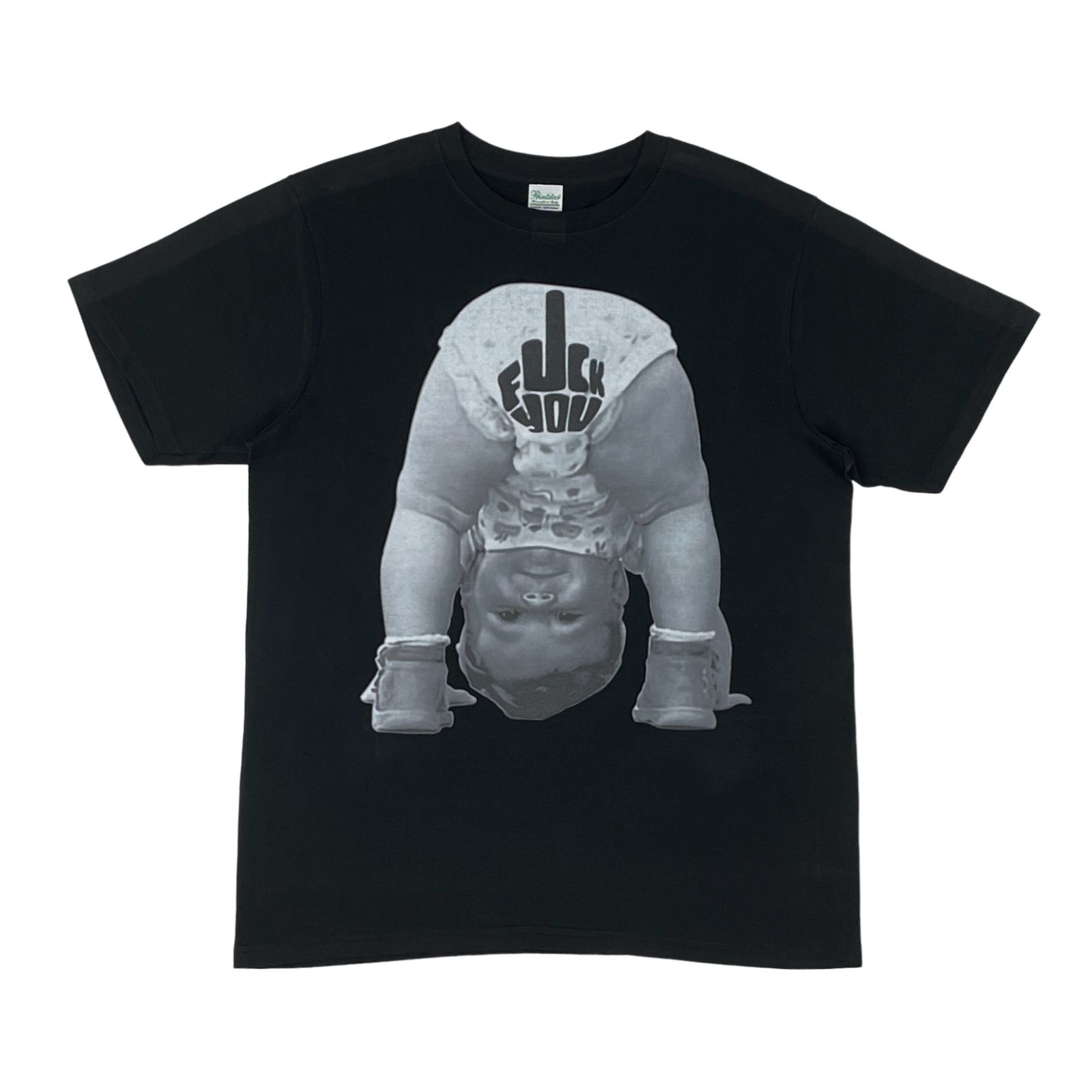 【売り切り御免！】 オリジナル Tシャツ ビッグプリント FUCK YOU 中指挑発 オムツ サブカルチャー