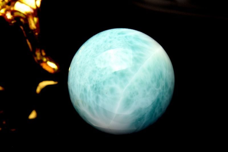 ︎最終値下げ ラリマースフィア 18ミリ 天然石 18金 ブルーエンジェル