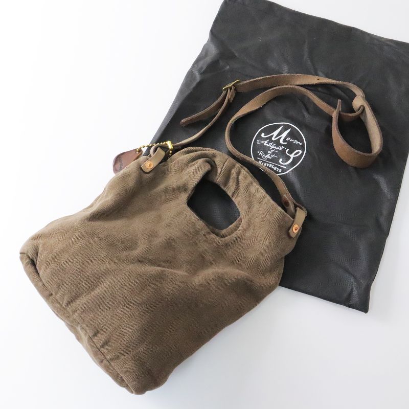 MARVELETS（マーヴェレッツ） リネン レザー ショルダーバッグ ZUTTO掲載 MARVELETS（マーヴェレッツ）｜ずっと使い続けたいモノを集めた