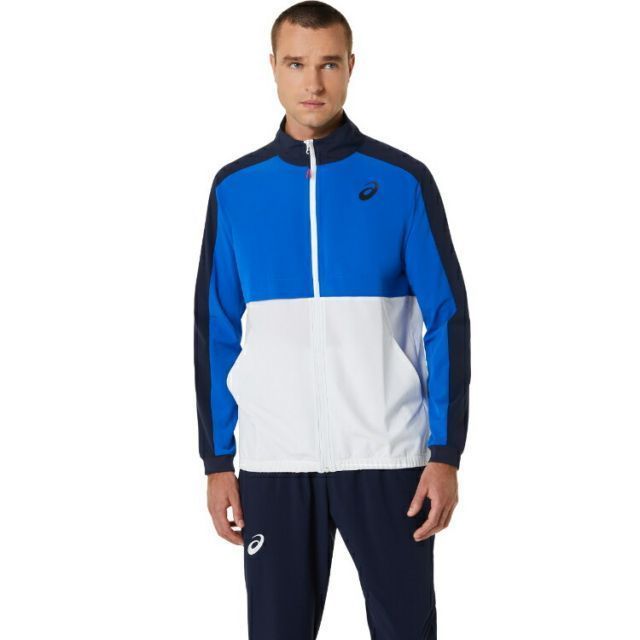 asics アシックス MEN MATCH JACKET ツナブルーXミッドナイト L 2041A249 404 | スポーツ用品 スポーツ グッズ ツール アクセサリー 雑貨 小物 使いやすい テニス 衣類 メンズ 男性用 L アウター ジャケッ