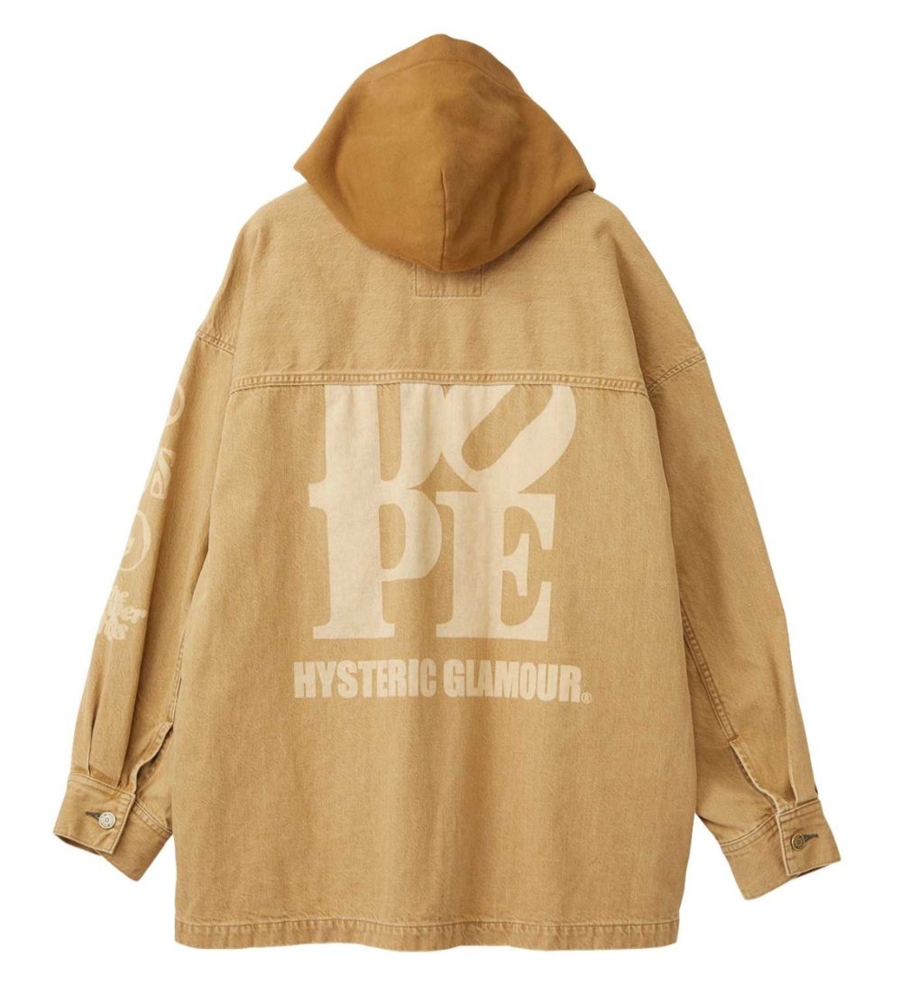 Hysteric Glamour DOPEオーバーサイズ フーデッドデニムブルゾン