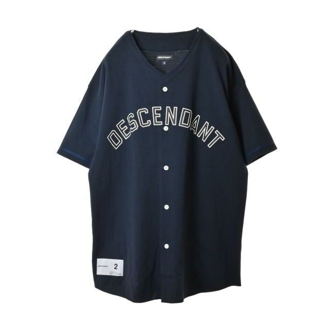 DESCENDANT BEARS SS ロゴプリント ベースボール シャツ-