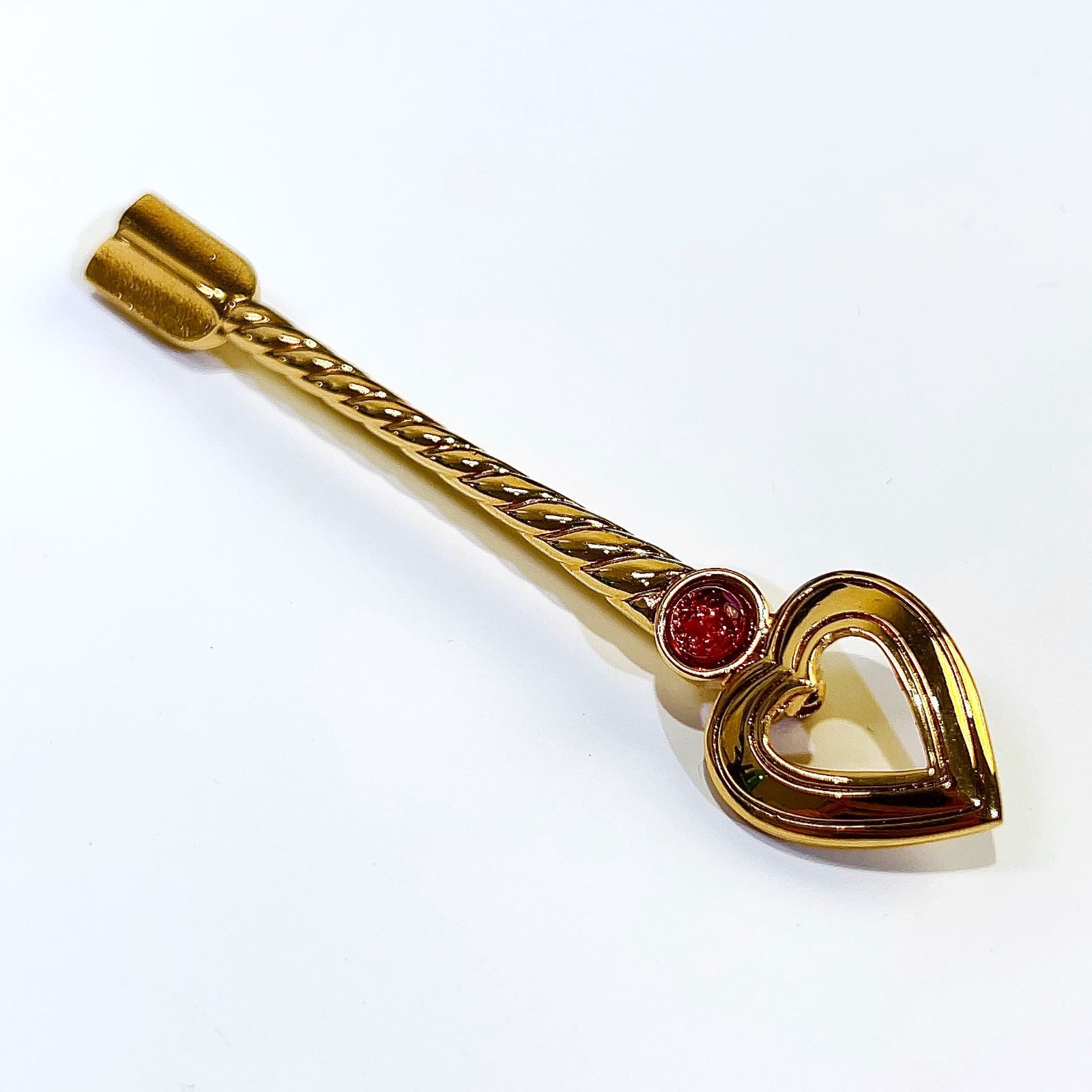 Christian Dior クリスチャン ディオール ハート 矢 モチーフ ストーン ブローチ GP ゴールド レディース aua27274r61201