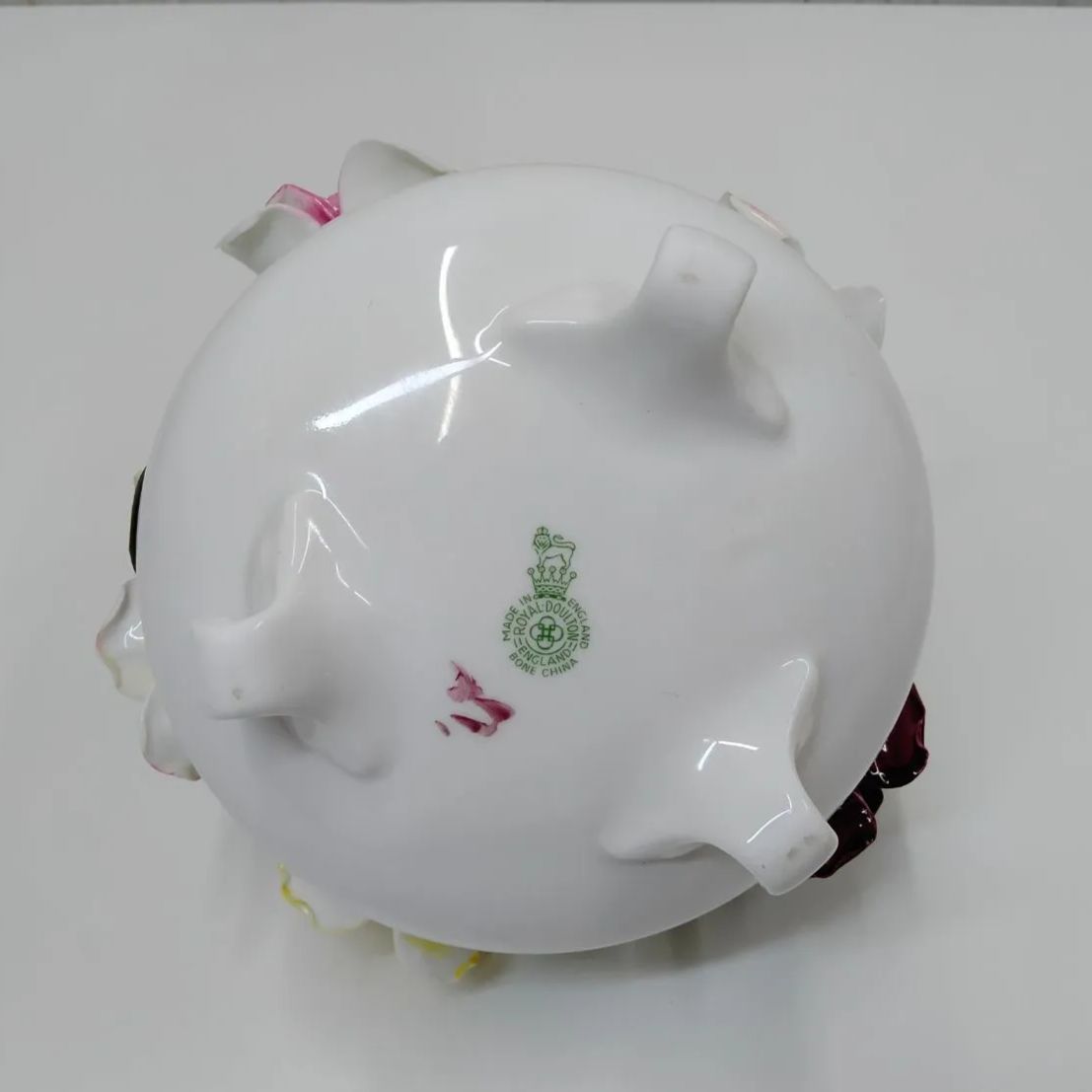 希少 美品】ロイヤルドルトン ROYAL DOULTON フラワー バスケット 陶器