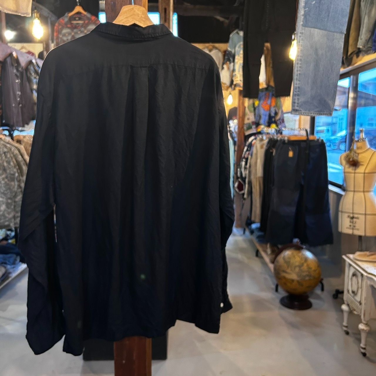 POLO RALPH LAUREN ポロ ラルフローレン 90's OPEN COLLAR LINEN SILK