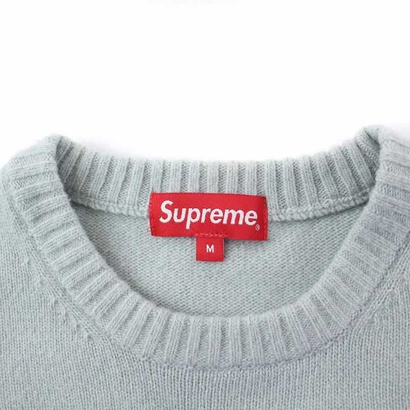 Supreme ライトブルー(ラメあり)クルーネックセーター L Supreme