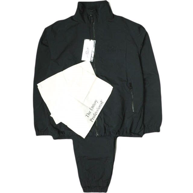THE ENNOY PROFESSIONAL x スタイリスト私物 ザ エンノイ プロフェッショナル 21AW 別注 日本製 Nylon Jacket u0026 Nylon Pants Set Up シャカシャカ セットアップ XL Triple Black
