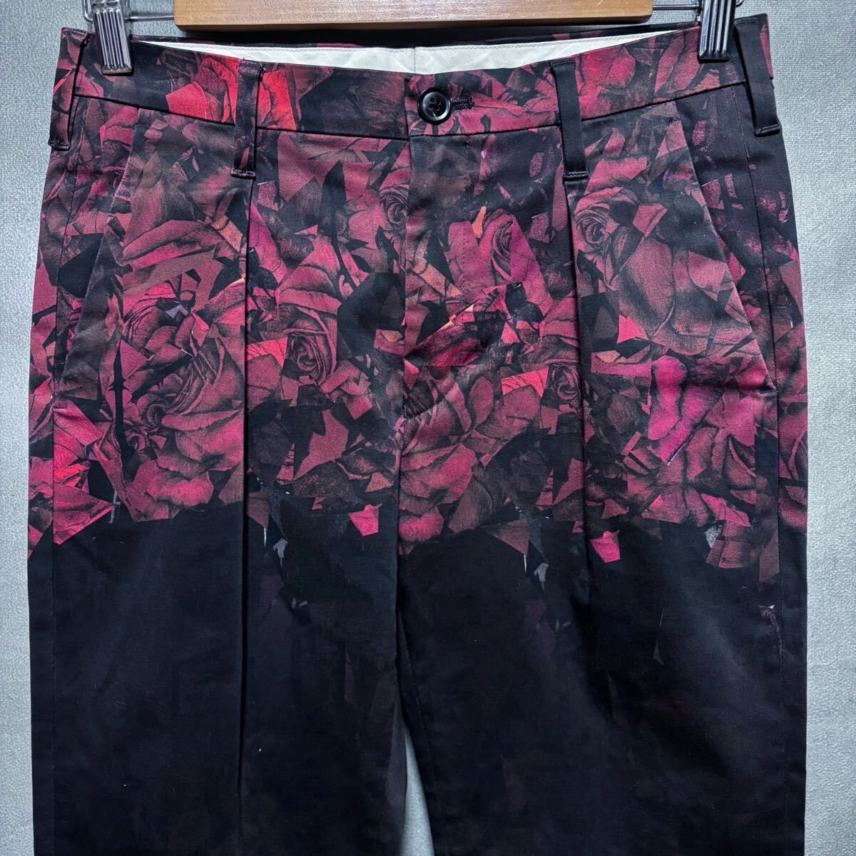 2013SS Paul Smith ローズ柄スラックス Paul Smith ポールスミス コットン ストレッチ 薔薇柄 ローズ