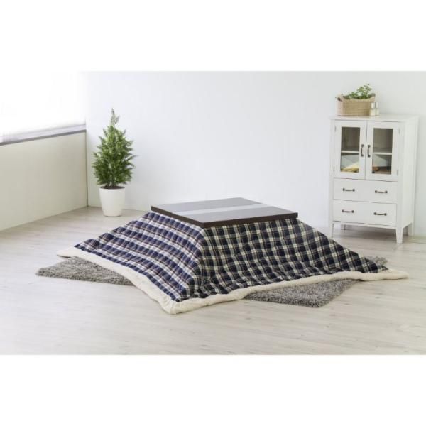 おしゃれ ふかふか かわいい 暖かい 正方形 こたつ布団 チェック柄