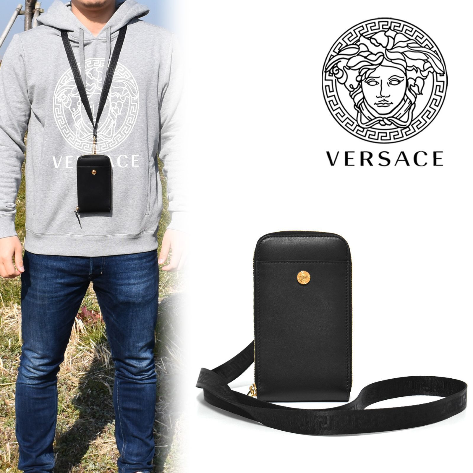 VERSACE ネックウォレット カーフスキン 財布 1002899 - MISH メルカリ