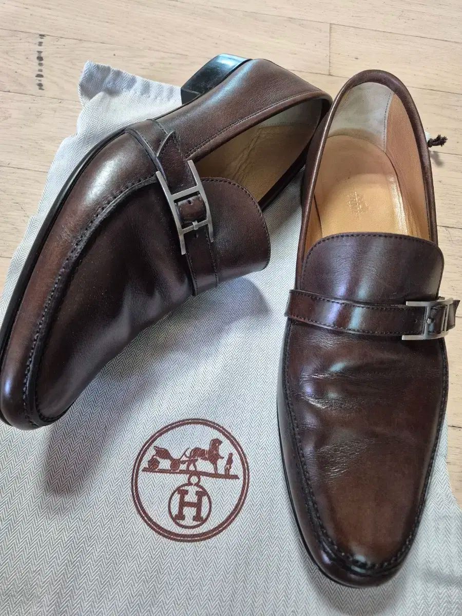 HERMES エルメス 茶色 ローファー 260 サイズ