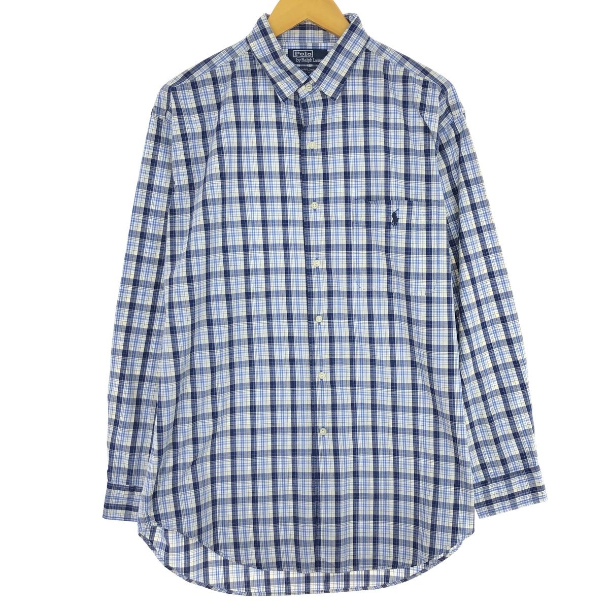 古着 ラルフローレン Ralph Lauren POLO by Ralph Lauren 長袖 チェックシャツ メンズL/eaa442901