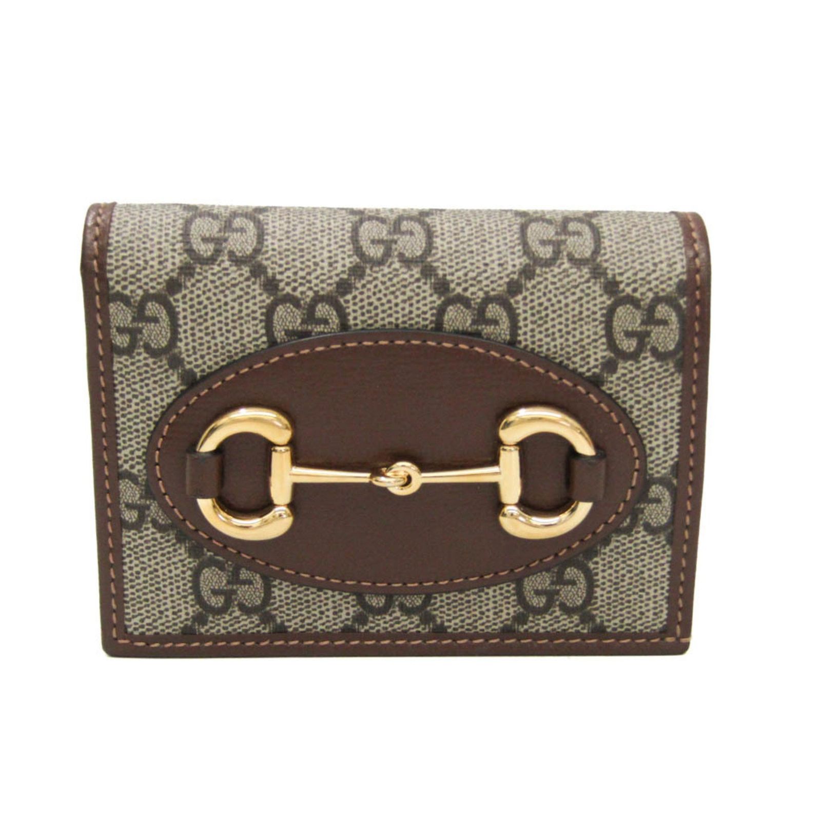グッチ Gucci GGスプリーム ホースビット 1955 ミニウォレット 621887 レディース GGスプリーム 財布 二つ折り ベージュ ブラウン