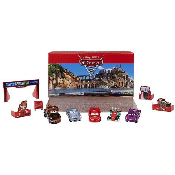 MATTEL 1:55 DISNEY PIXAR CARS 2 PORTO CORSA SET