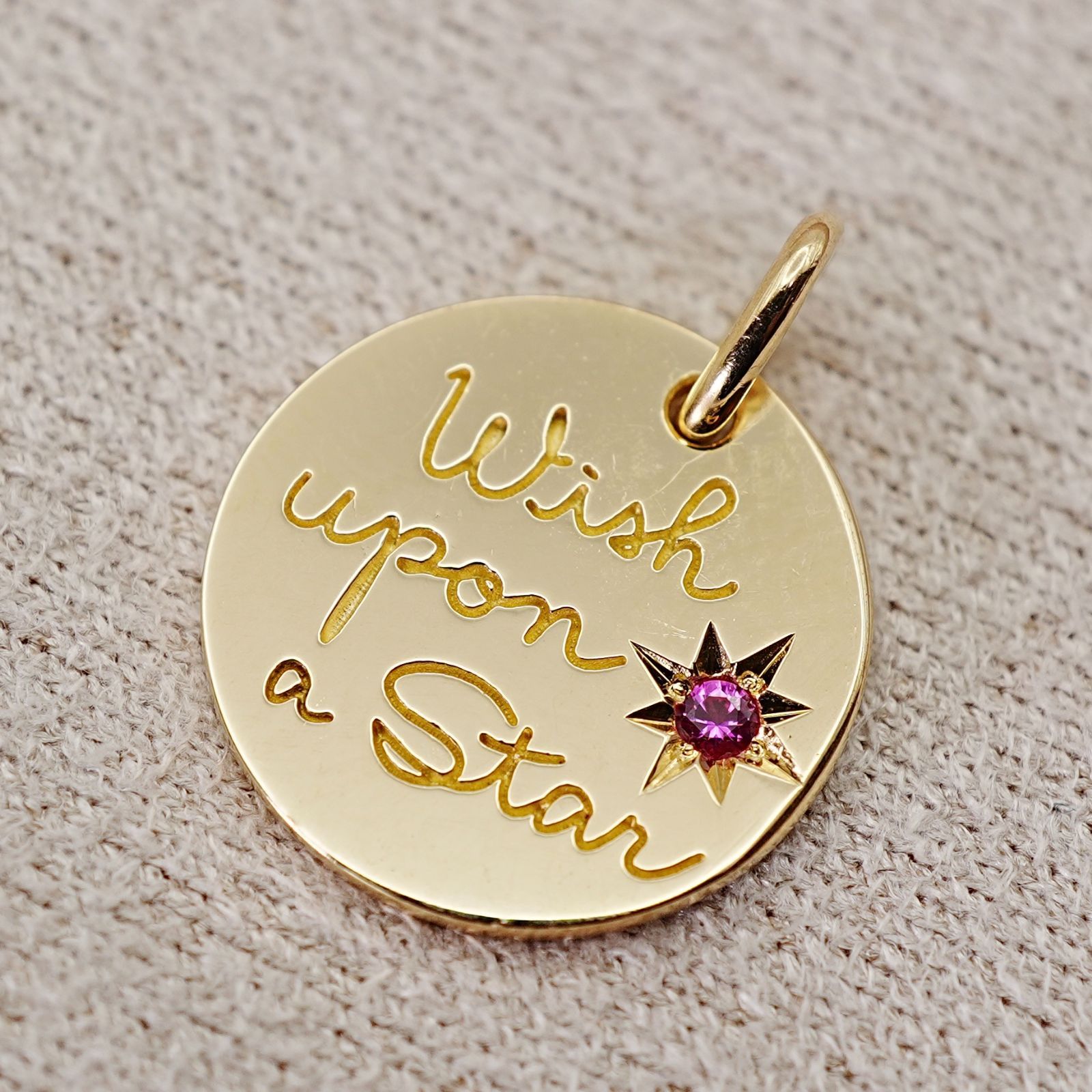 スタージュエリー K18 ネックレストップ ラウンド ルビー/24-5212S