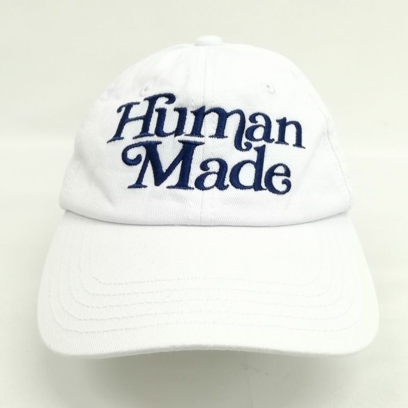ヒューマンメイド HUMAN MADE Girls Don t Cry 6PANEL CAP ロゴ刺繍 6パネル キャップ 帽子 ホワイト
