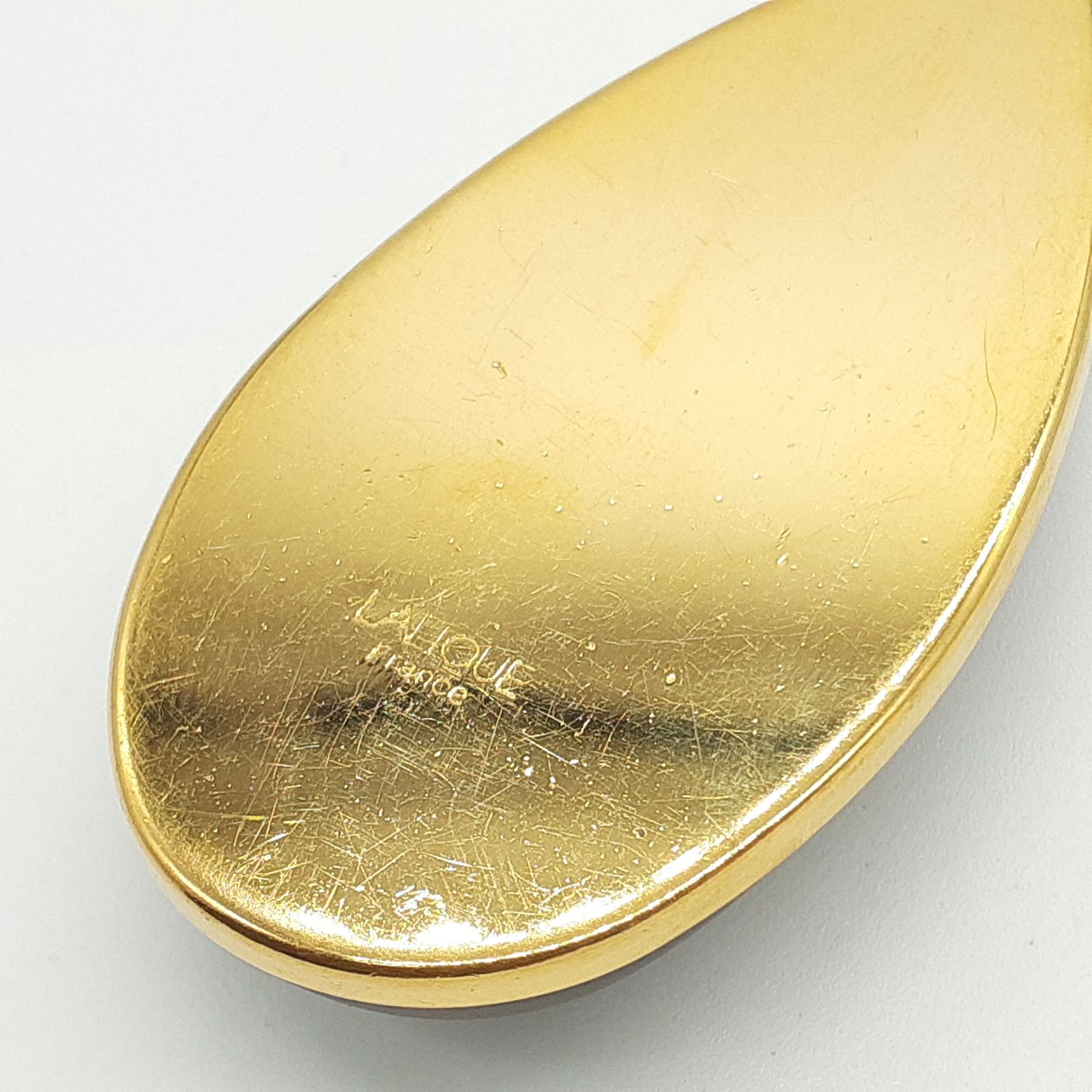 LALIQUE ラリック ネックレス ペンダントトップ ヘリコニア グレー系 