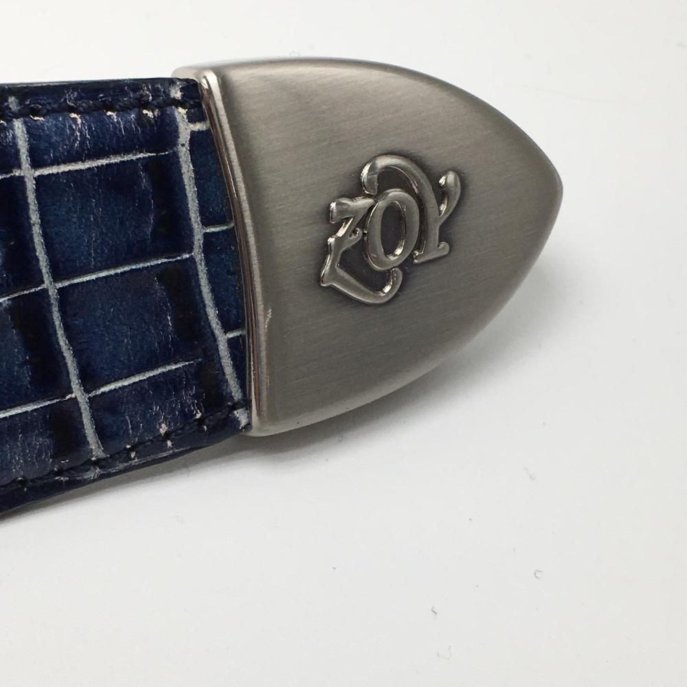 ☆SALE価格☆ゾーイ ベルト ネイビー 型押し メンズ ゴルフウェア ZOY