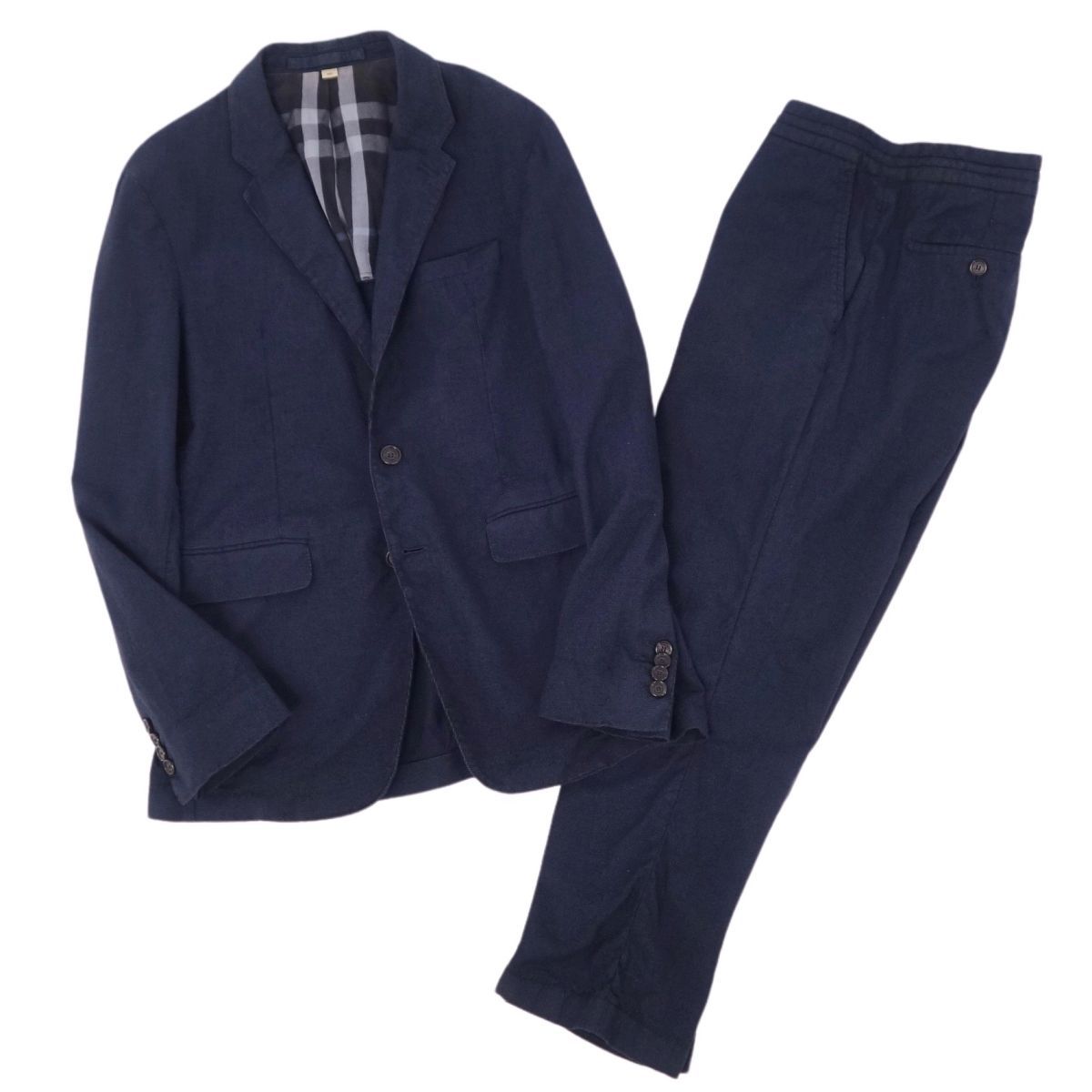 BURBERRY　ベージュ色のストレッチパンツスーツセットアップ　M～L　日本製 BURBERRYベージュ色のストレッチパンツスーツセットアップM～L日本製