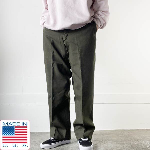 新品 70's USA製 実物 米軍 US ARMY トラウザーズ 緑系 35R TROPICAL