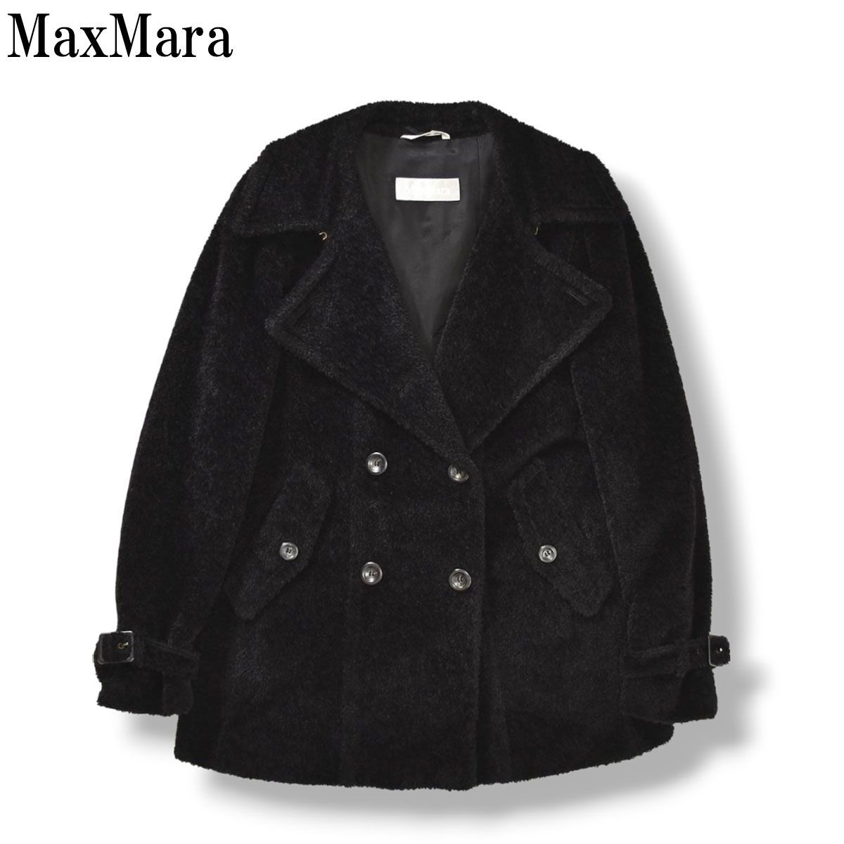 マックスマーラ / ダウンコート ショート ボア 黒 38 トグル アウター マックスマーラ / ダウンコート ショート ボア 黒 38 トグル アウター
