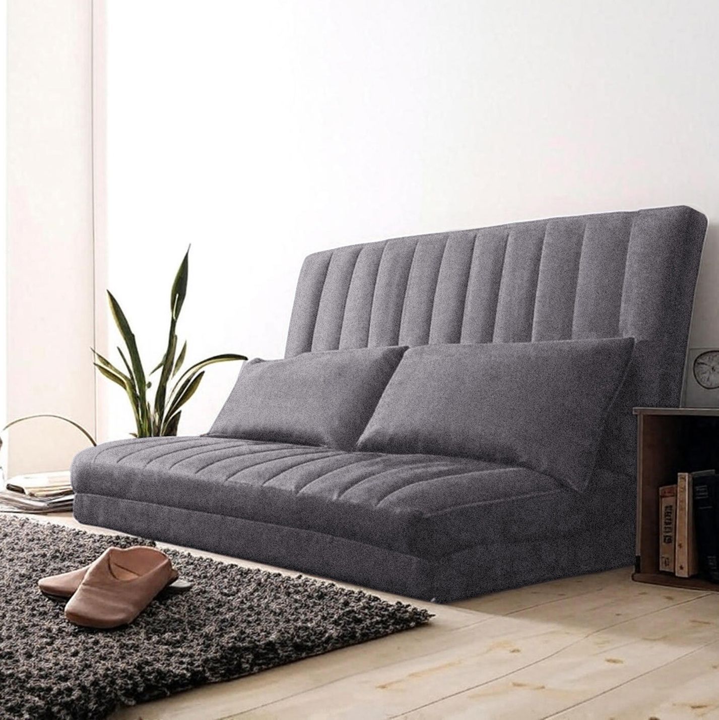 ソファベッド 折りたたみ 3WAY ふわふわ生地 カウチソファー 肘