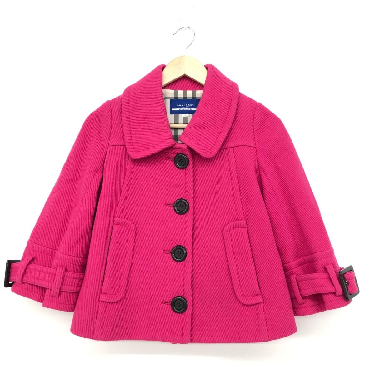 美品☆ バーバリーブルーレーベル ウールコート ピンク バーバリー ブルーレーベル ピンク ウールコート BURBERRY ピンク