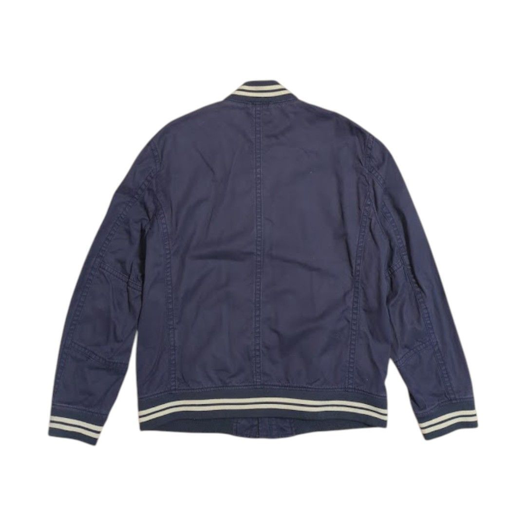 Papas ネイビー ジャンパー・ブルゾン 90s～ Papas ＋ ウォッシュドネイビー ジップブルゾン スイングトップ