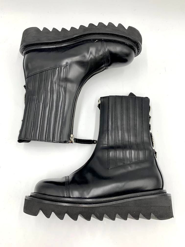 TOGA PULLA トーガ プルラ 定価75900円 ジップ メタルパーツ サイドゴア ブーツ size36 黒 レディース