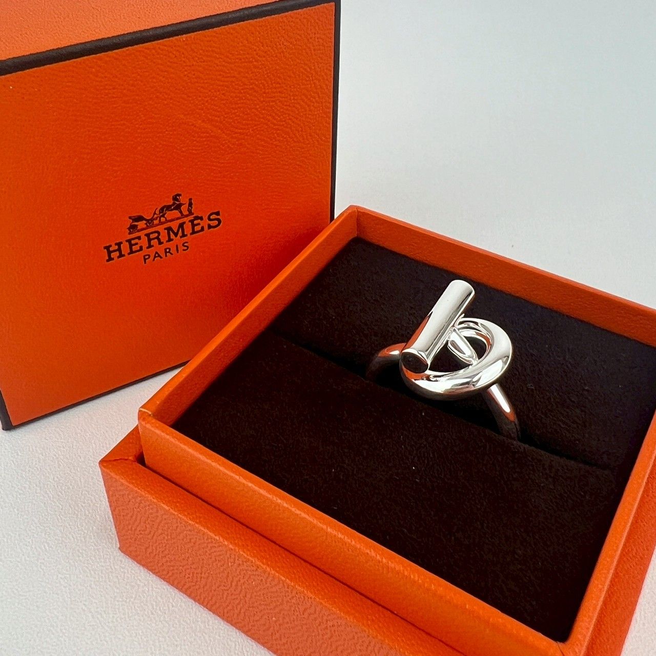 Hermès エルメス Echappee 56 エシャペ シルバー925 1000 メンズ