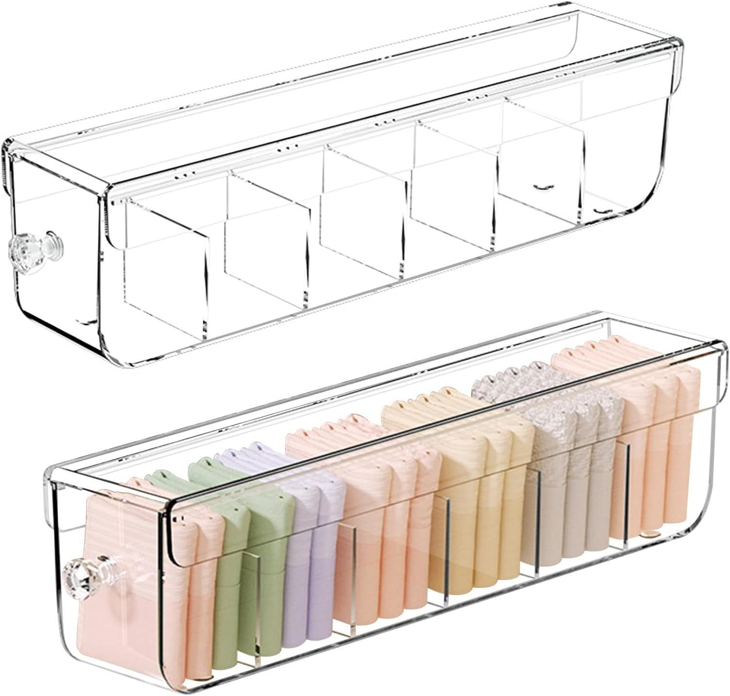 【特価商品】DIFEIUKI 下着収納 仕切り 2点セット 靴下収納ボックス パンツ収納ケース 引き出し仕切り パンツ ネックタイ 靴下 ハンカチ 小物収納 整理整頓 整理ケース 家庭用便利グッズ 蓋付