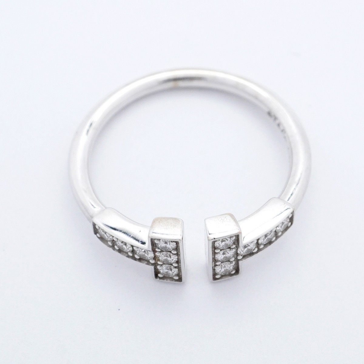 Tiffany Tワイヤーリング ダイヤ YG 美品TIFFANY&Co. ティファニーTワイヤーリングダイヤモンドYG