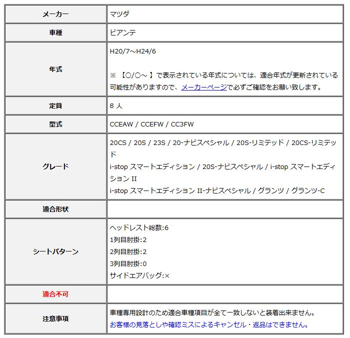 Clazzio クラッツィオ シートカバー DIA ダイヤ ビアンテ CCEAW | CCEFW | CC3FW H20|7～H24|6 EZ-0735 DECORATOM_COM_BR