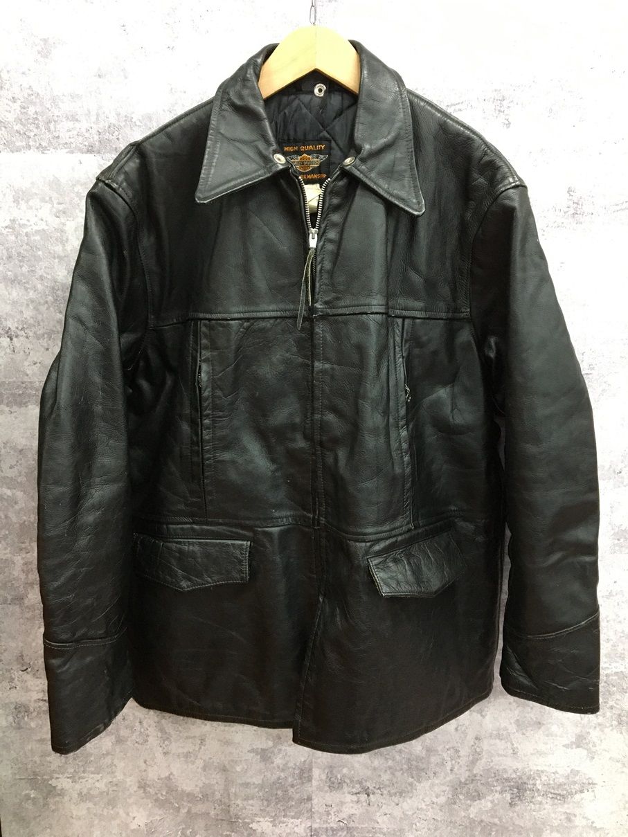 小*鉄様 Harley Davidson レザージャケット　Lサイズ　ビンテージ HARLEY DAVIDSON】【アウター】ハーレーダビッドソン『レザー
