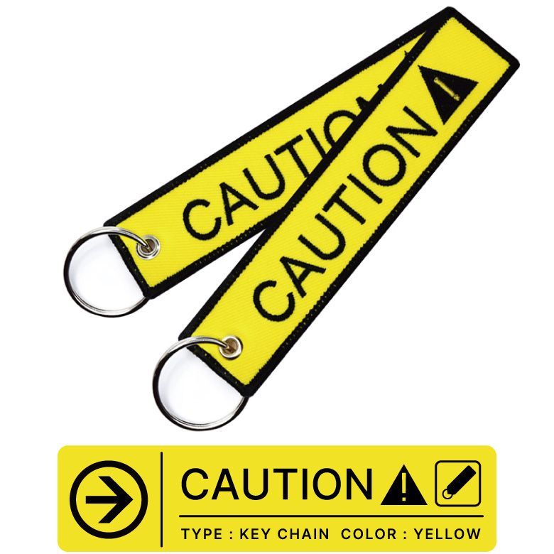 ち*ち様 THE YELLOW MONKEY 刺繍フライトタグ 新品未開封 CAUTION 注意 タグ キーホルダー ( 1個 ) 刺繍タグ カラー