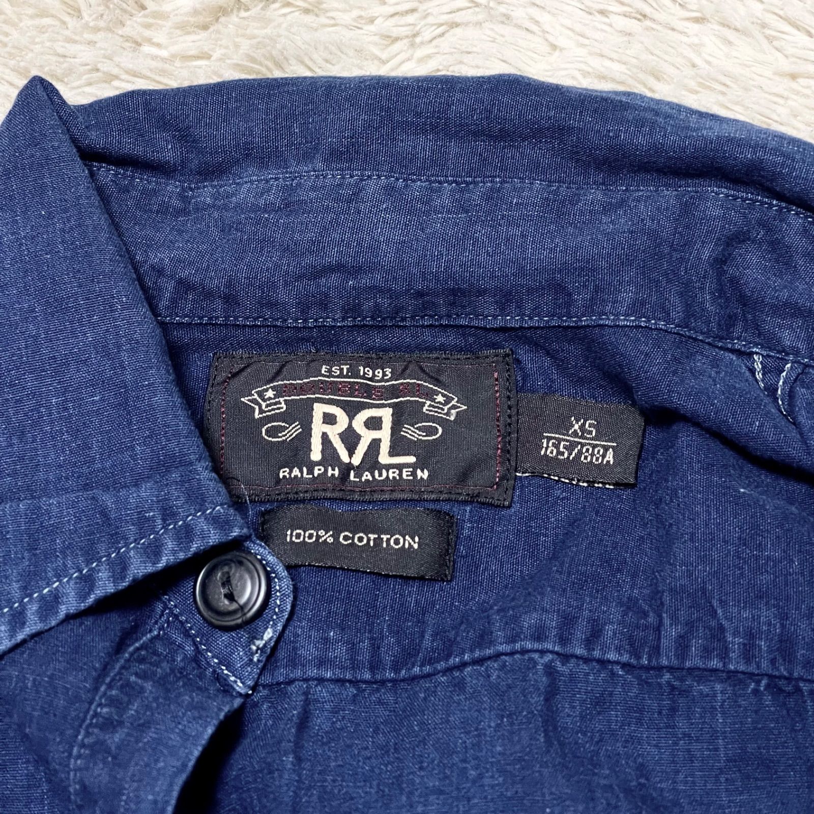 ダブルアールエル●長袖シャツ シャンブレー