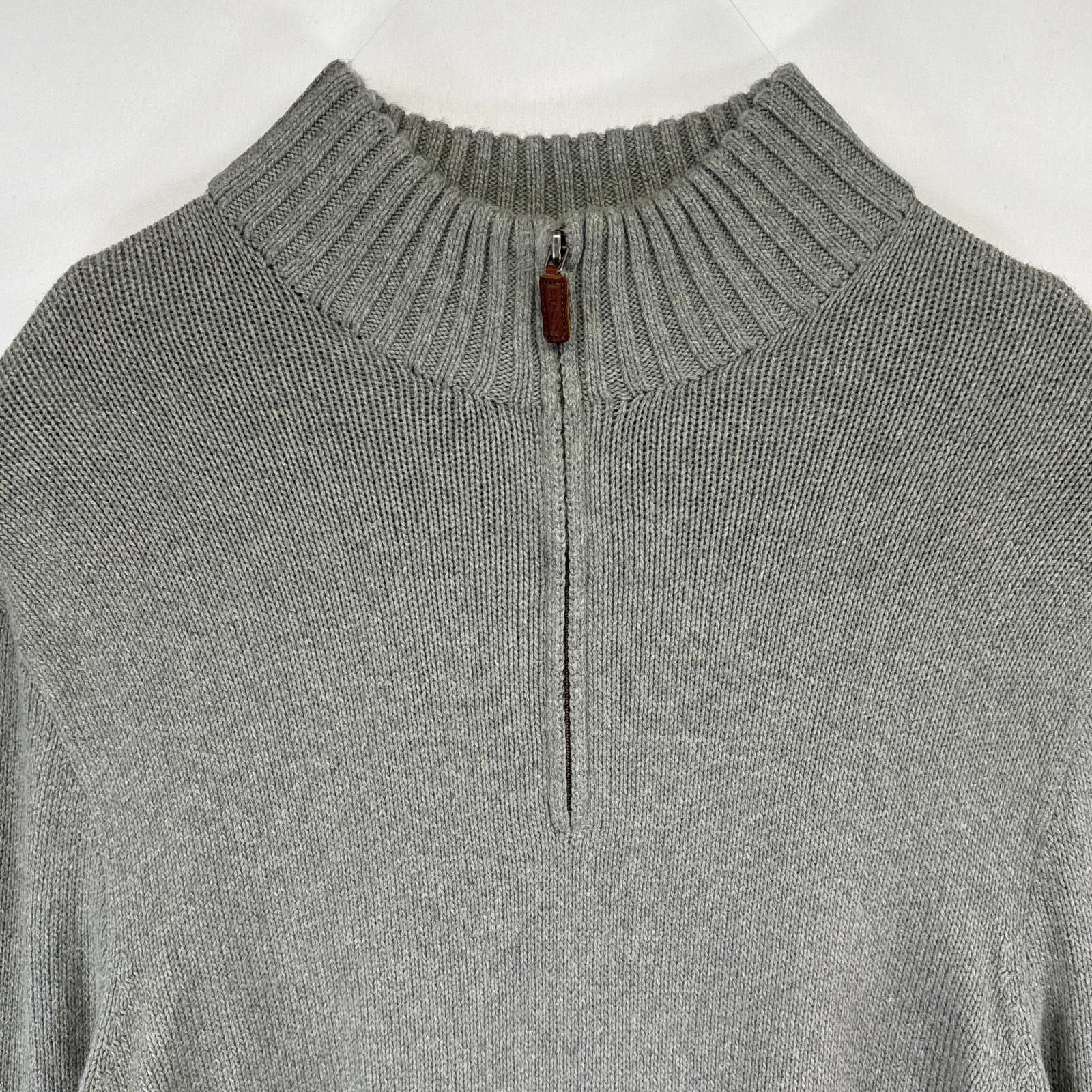 古着 ポロバイラルフローレン Polo by Ralph Lauren カシミヤニットセーター ハーフジップ トレーナー 大きいサイズ XXL  グレー メンズ 古着 ポロバイラルフローレン Polo by Ralph Lauren カシミヤ
