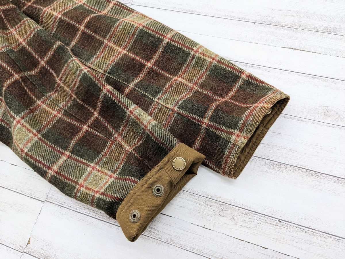 美品 22AW Barbour バブアー チェック柄 ウール コート ジャケット