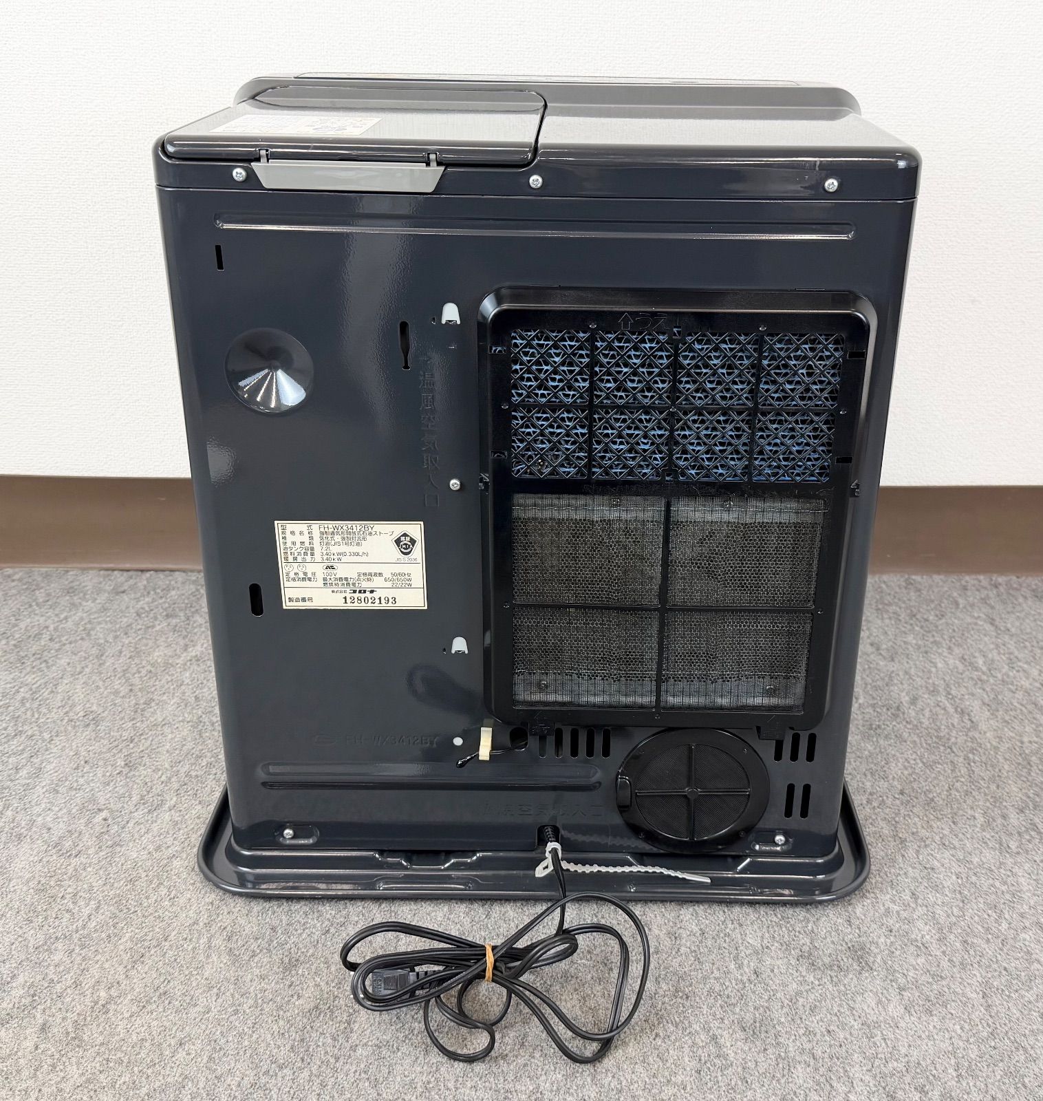 J23CB14 CORONA コロナ 石油ファンヒーター FH-WX3412BY タンク容量7.2 